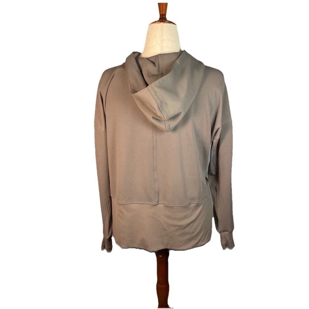 Athleta Mission Hoodie Sweatshirt Shale Gray Pullover Stretch Womens Size Small - Picture 3 of 7